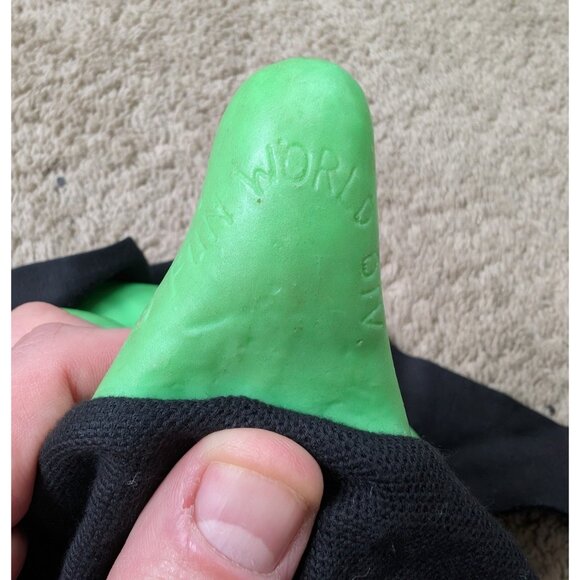 Vintage Green Scream Halloween Mask Fun World Div 90s Full Hood Smiling - Picture 7 of 10